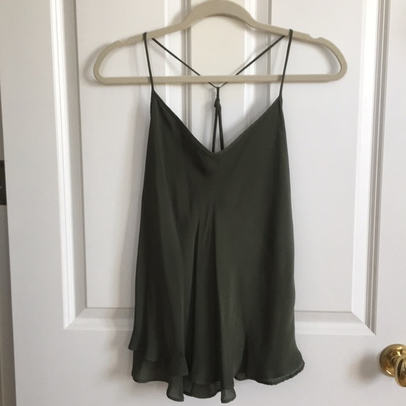 Anthropologie Tops - Anthropologie Silk Top- Forest Green